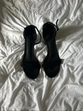 Target Black Ankle-Strap Open-Toe Heels
